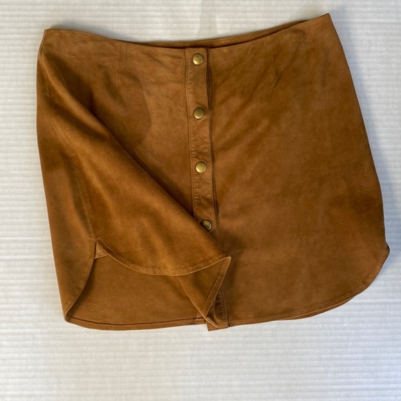 Joie Coupe Tan Goat Suede Mini Skirt Size S - Picture 9 of 13